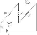 For the network shown in the figure the value of the current i is