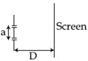 The figure shows a Young's double slit experiental setup. It is