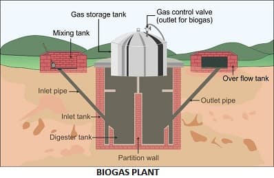 Explain biogas formation in a biogas plant