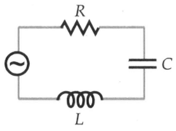 A series LCR circuit with L40H C100F and R60 is connected to a variable  frequency 240V source as shown in Figure i The angular frequency of the  source which drives the circuit