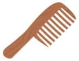 Premium Vector | Wooden hair comb cartoon wide tooth brush icon