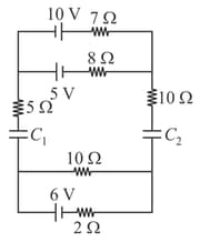 3-43 In the circuit shown in figure-3.341, the steady state charge on  capacitor C C = 3uF TIOV 3123 3292 CZ-34F (A) 2 4C Figure 3.341 (B) 3PC (D)  zero - (0) 4uC