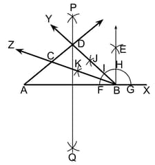 Construction Of An Angle Of Measure 150using Ruler And Compass