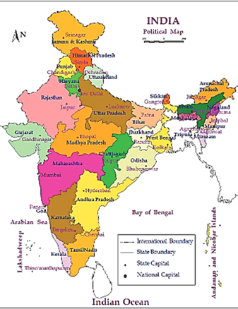 Did you observe the political map given below Which are the states that ...