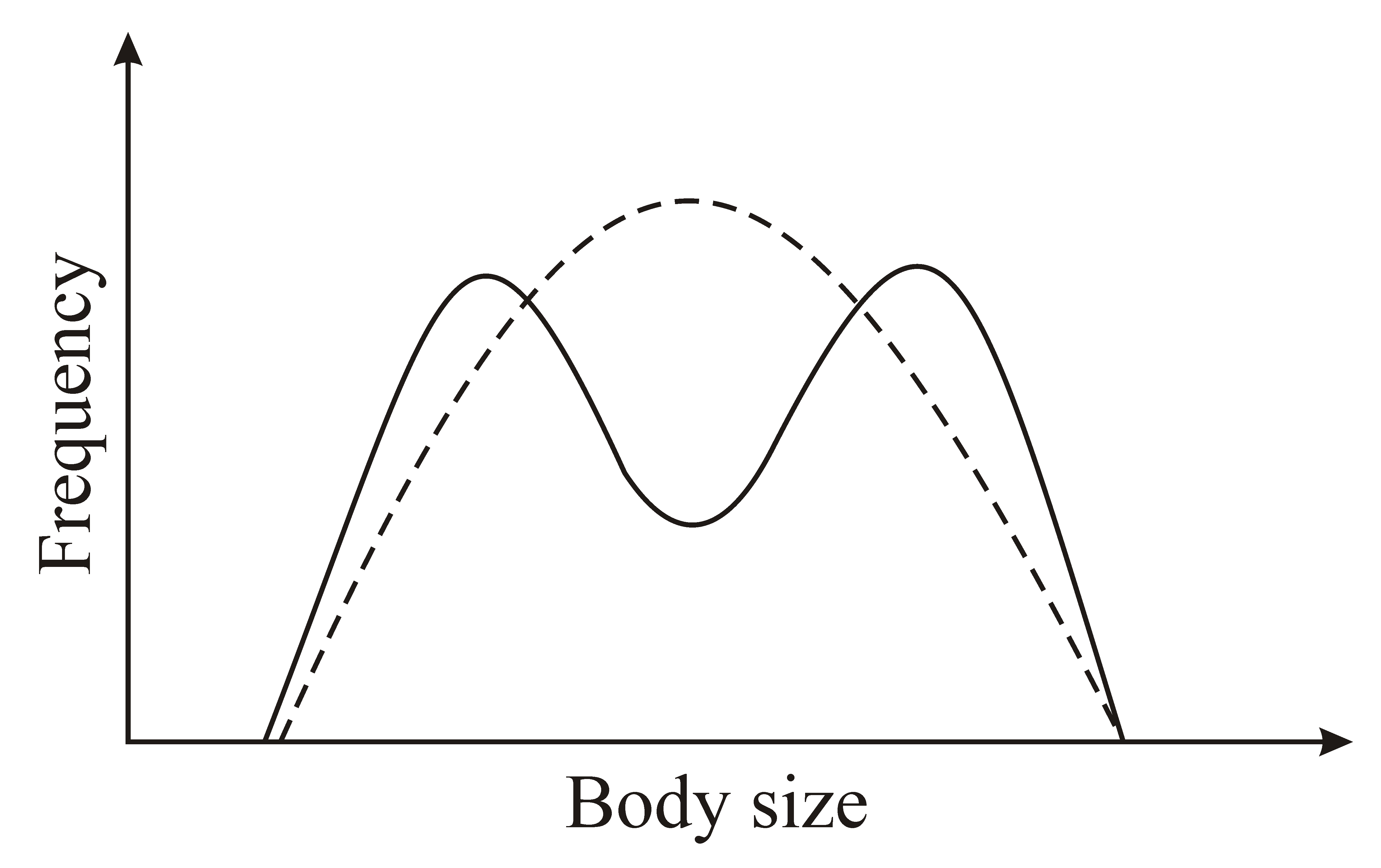 The following plots represent the body size distributions of a fruit ...