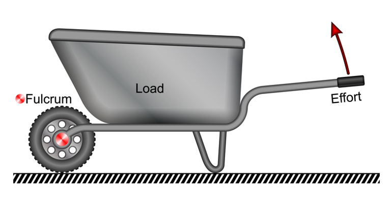 Draw diagrams to show the positions load fulcrum and effort in