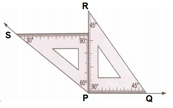 Use set square to construct angles of 150