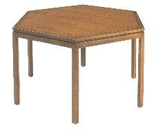 Identify the table top with quadrilateral designs