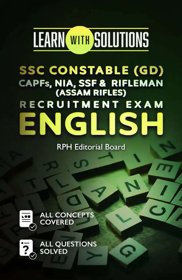 SSC Constable (GD) CAPFs, NIA, SSF & Rifleman (Assam Rifles) Recruitment Exam – English